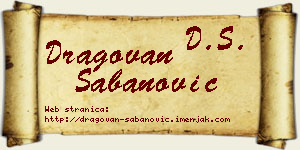 Dragovan Šabanović vizit kartica